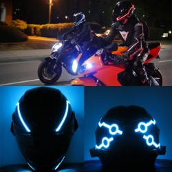 Partes de motosFlashing LED casco strip para moto noche - conjunto