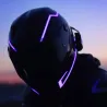 Blinkande LED hjälmremsa för motorcykel natt ridning - set