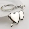 Double heart & arrow - keychainKeyrings