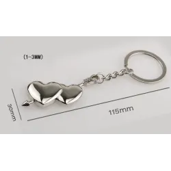 Double heart & arrow - keychainKeyrings