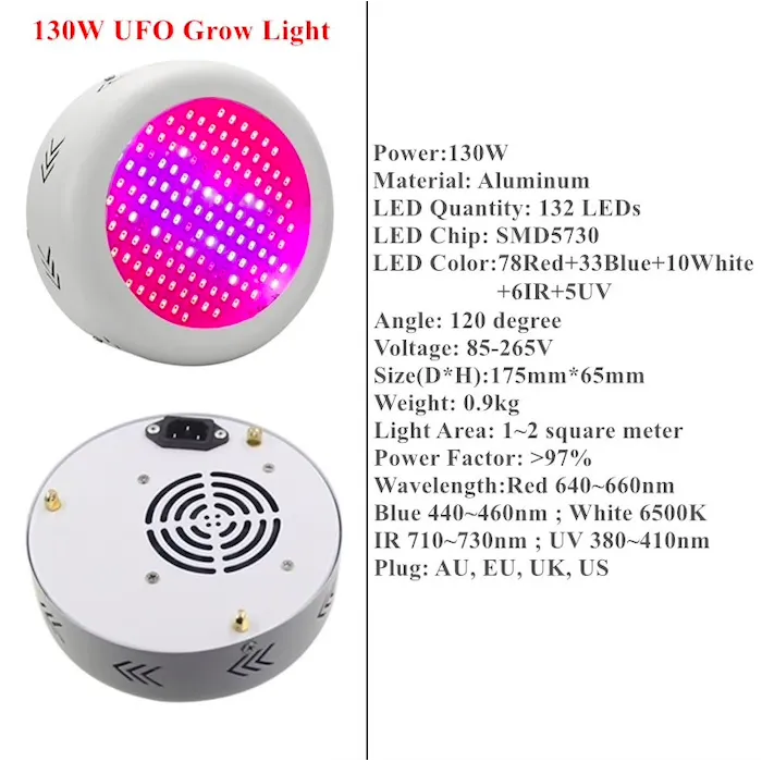 130W - 150W - 216W - 300W LED cresce luz lâmpada AC85 ~ 265V - espectro completo