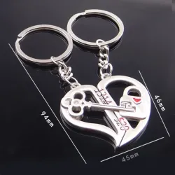 Heart & key - keychain 2 pcsKeyrings