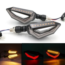 12 LED - universal fit motorcycle turn signal lights for Harley Cruiser Honda Kawasaki BMW Yamaha 2 pcs