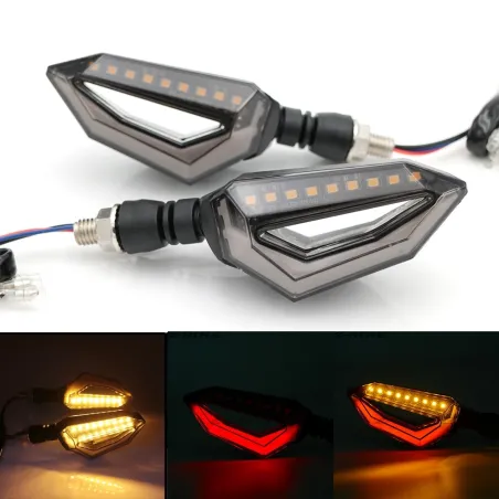 12 LED - universal fit moto girano le luci del segnale per Harley Cruiser Honda Kawasaki BMW Yamaha 2 pz