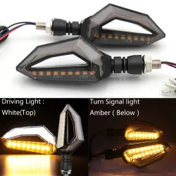 12 LED - universal fit moto girano le luci del segnale per Harley Cruiser Honda Kawasaki BMW Yamaha 2 pz
