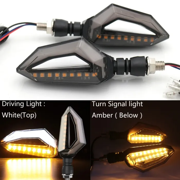 12 LED - universele motor knipperlichten voor Harley Cruiser Honda Kawasaki BMW Yamaha 2 stuksRichtingaanwijzers