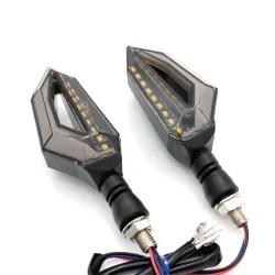 12 LED - universelle Passform Motorrad Drehsignalleuchten für Harley Cruiser Honda Kawasaki BMW Yamaha 2 Stück