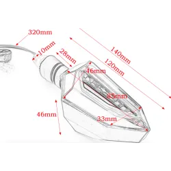 12 LED - universal fit moto girano le luci del segnale per Harley Cruiser Honda Kawasaki BMW Yamaha 2 pz
