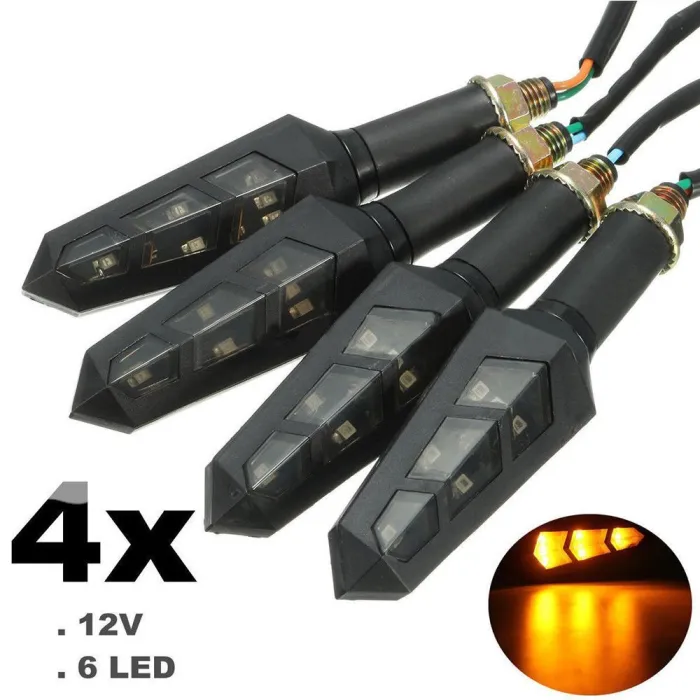 12V LED-signaalin valot - moottoripyörän indikaattorit 4pcs
