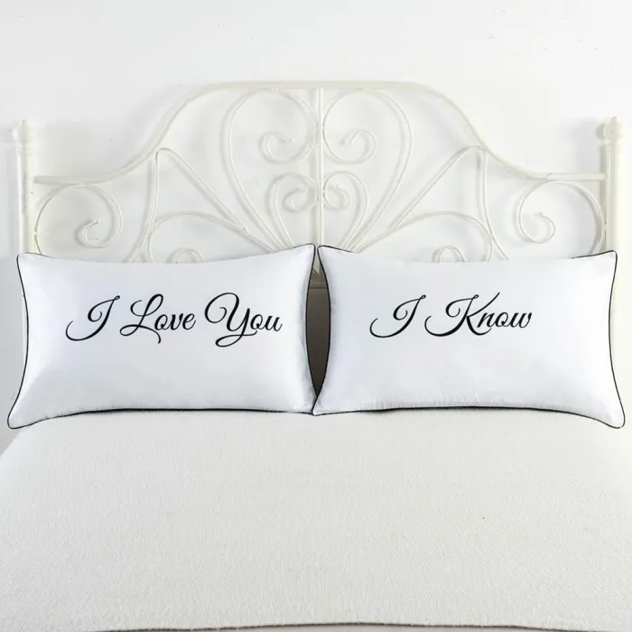 Mr & Mrs tyynyn tapaus pariskunnille 48 * 74cm 2 pc