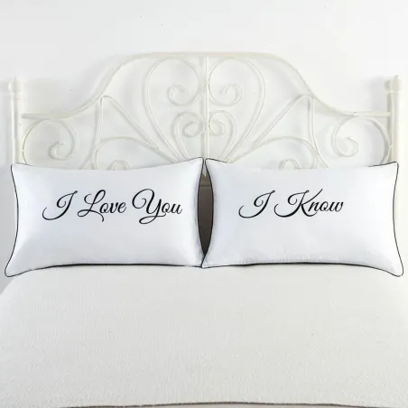 Fundas de cojinesfunda de almohada Mr. Mrs para parejas 48 * 74cm 2 pcs