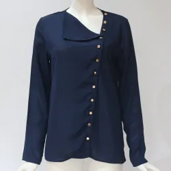 blusa chiffon elegante com mangas compridas