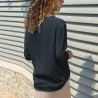 blusa chiffon elegante com mangas compridas