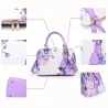 Ledertaschen mit Blumenprint - Set