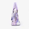 Bolsa de couro com impressão floral