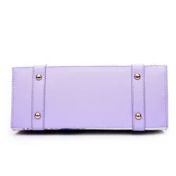 Bolsa de couro com impressão floral