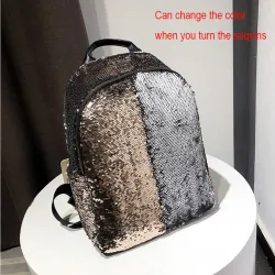 Sac à dos Glitter avec des paillettes changeantes de couleur