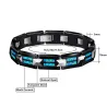 PulserasNatural opal tungsteno - acero negro pulsera de cerámica