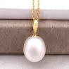 Colar de ouro de luxo com pérola 45cm