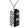 Cross & Bible verse pendant - rostfritt stål halsband