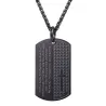 Cross & Bible verse pendant - rostfritt stål halsband