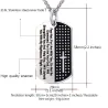 Cross & Bible verse pendant - rostfritt stål halsband
