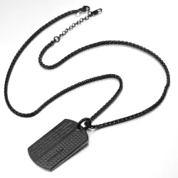 Cross & Bible verse pendant - rostfritt stål halsband