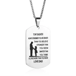 CollaresA Mi Hijo & A Mi Hija - collar de acero inoxidable
