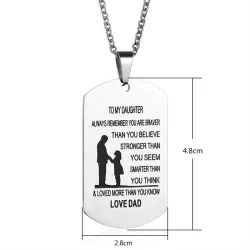 CollaresA Mi Hijo & A Mi Hija - collar de acero inoxidable