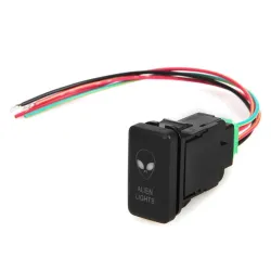 12V-24V SPST push button rocker switch - alien light for Toyota