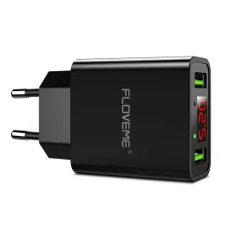 Smart Dual USB - Led Digitaalisen latauksen adapteri iPhone Samsung Xiaomille