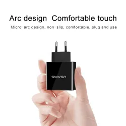 3.4A smart fast 3 porte USB caricatore con display a LED - EU plug
