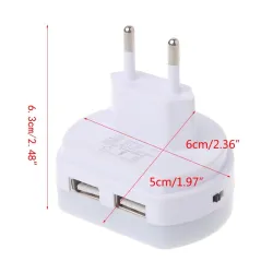 Plug chargeur USB LED double avec capteur