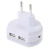 Plugue do carregador USB duplo LED com luz do sensor