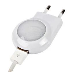 ApliquesLed - luz mini pared con cargador USB - enchufe UE