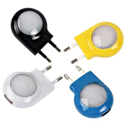 Led - minimurljus med USB-laddare - EU-plug
