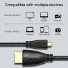 CablesDorado 3D 1080P HDMI a micro HDMI - D tipo macho a HDMI macho - cable
