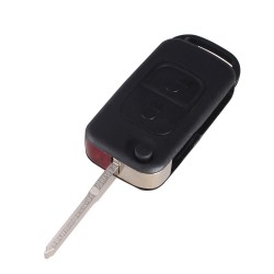 LlavesConcha plegable - caja de fob clave - 2 botones para Mercedes Benz SLK E113 A C E S W168 W202 W203