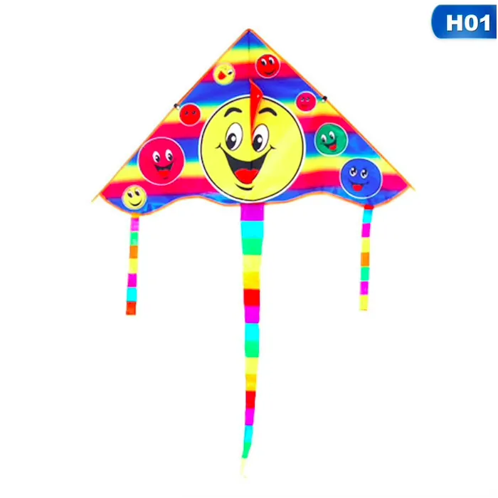 Triângulo sorrindo rosto - kite 80 cm