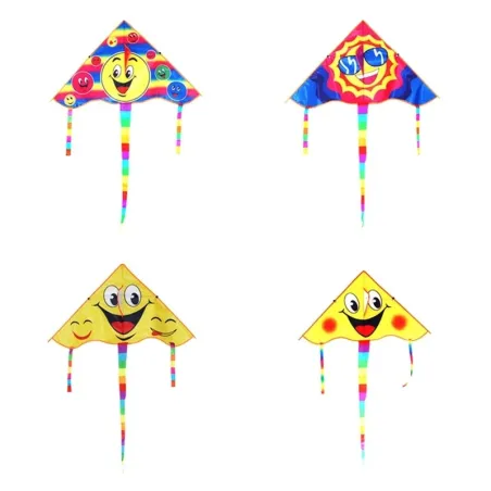Triangel leende ansikte - kite 80 cm