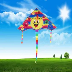 Triangel leende ansikte - kite 80 cm