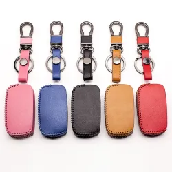 Car key leather cover for Volkswagen Polo B5, B6, Golf 4, 5, 6, Jetta, MK6, Tiguan