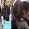 Kinder handgefertigte Perücke - elastische Haarband mit Perlen