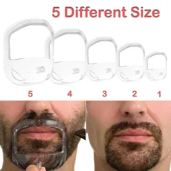 Skägg grooming kit - 5 storlekar - set med väska - 5 bitar