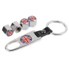 Partes de ruedaBandera del Reino Unido - tapas de válvula de neumáticos con llave inglesa