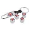 Partes de ruedaBandera del Reino Unido - tapas de válvula de neumáticos con llave inglesa