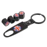Partes de ruedaBandera del Reino Unido - tapas de válvula de neumáticos con llave inglesa