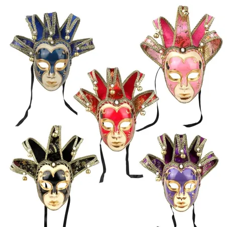 Vintage Jolly Joker - Venezianische Gesichtsmaske für Masquerade & halloween