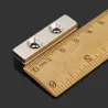 N35 strong neodymium magnet block 40 * 10 * 4mm - countersunk with 2 holes 2pcs