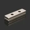 N35 strong neodymium magnet block 40 * 10 * 4mm - countersunk with 2 holes 2pcs
